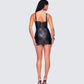 Alara Black Vegan Leather Dress