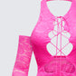 Aletheia Pink Lace Strap Detail Romper