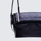 Kristin Black Vegan Leather Top
