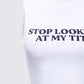 Nicolette White Rib Graphic Top