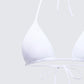 Twyla White Triangle Bikini Top