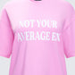 Ula Pink Printed Oversized Tee