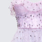 Keilani Pink Hand Beaded Rhinestone Top