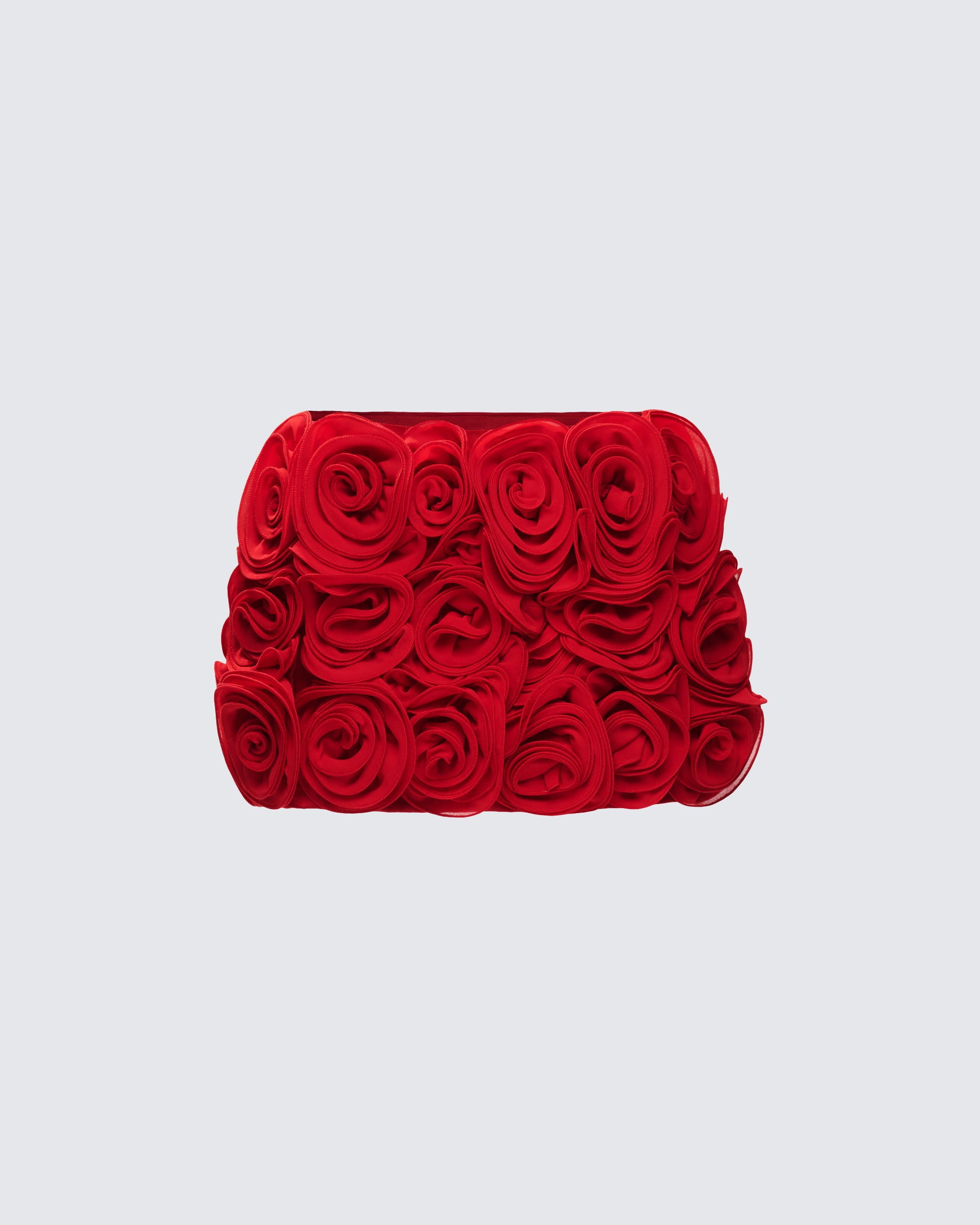 Tayah Red Ruffle Applique Mini Skirt product front