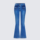 Bri Blue Denim Patch Pocket Jean product front