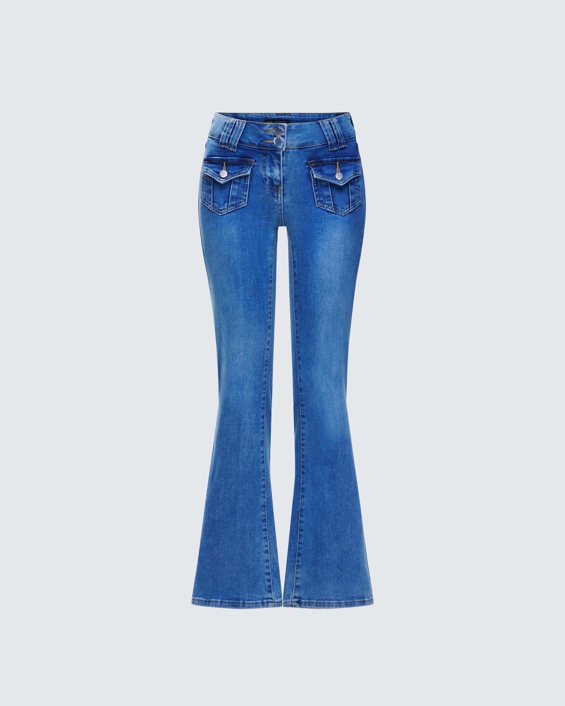 Bri Blue Denim Patch Pocket Jean product front