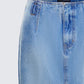 Lamia Denim Center Slit Maxi Skirt