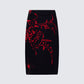 Dena Black Intarsia Knit Midi Skirt product front