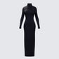 Lola Black Bodycon Maxi Dress product front
