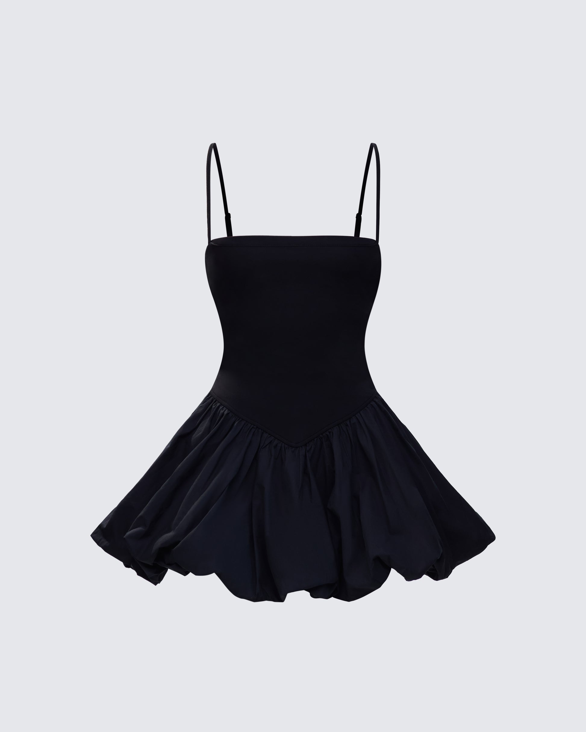 Hadley Black Bubble Mini Dress product front
