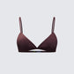 Ewa Brown Triangle Bralette Top 3d product front