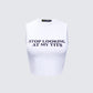 Nicolette White Rib Graphic Top 3d product front