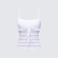 Wayan White Strappy Lace Top product front