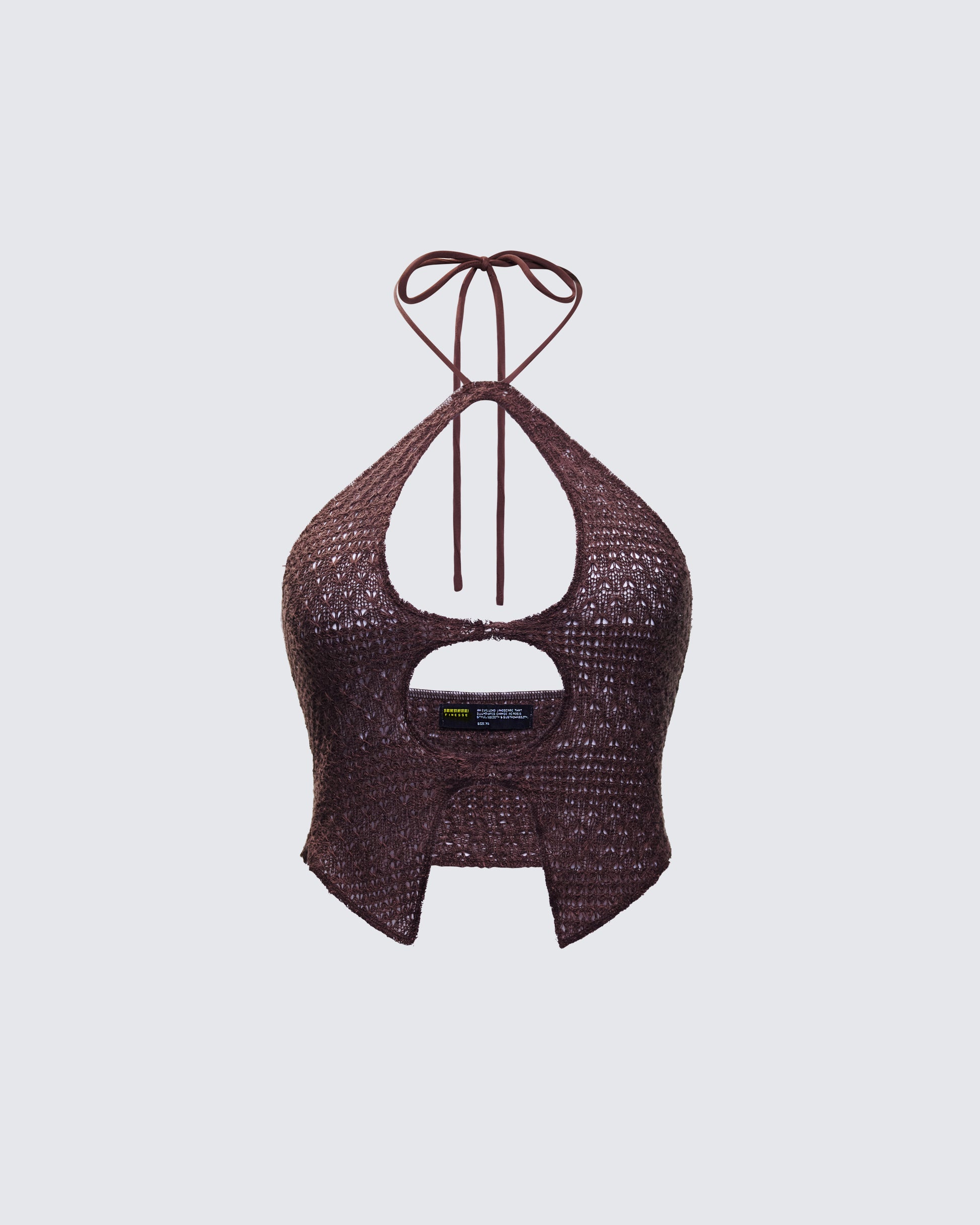 Landry Brown Knit Cut Out Top product front