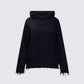 Aaralyn Black Distressed Hoodie product front