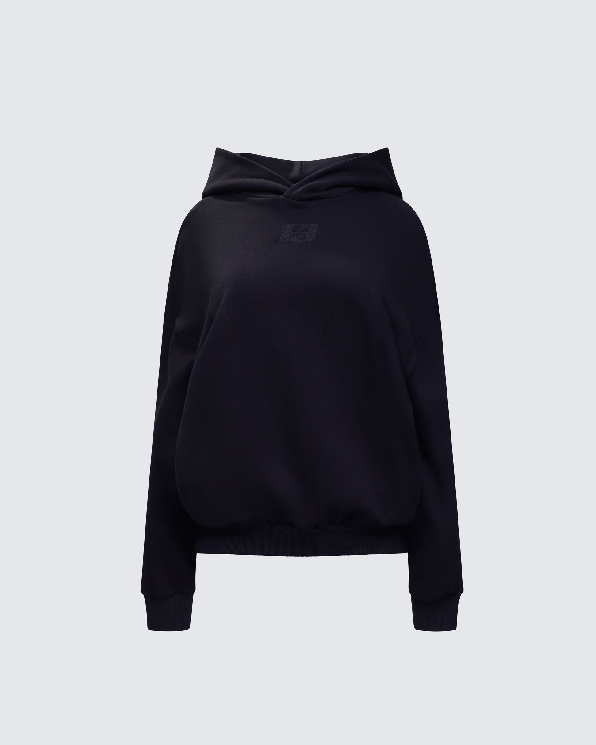 Azariah Black Oversized Hoodie Top product front