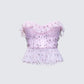 Keilani Pink Hand Beaded Rhinestone Top product front
