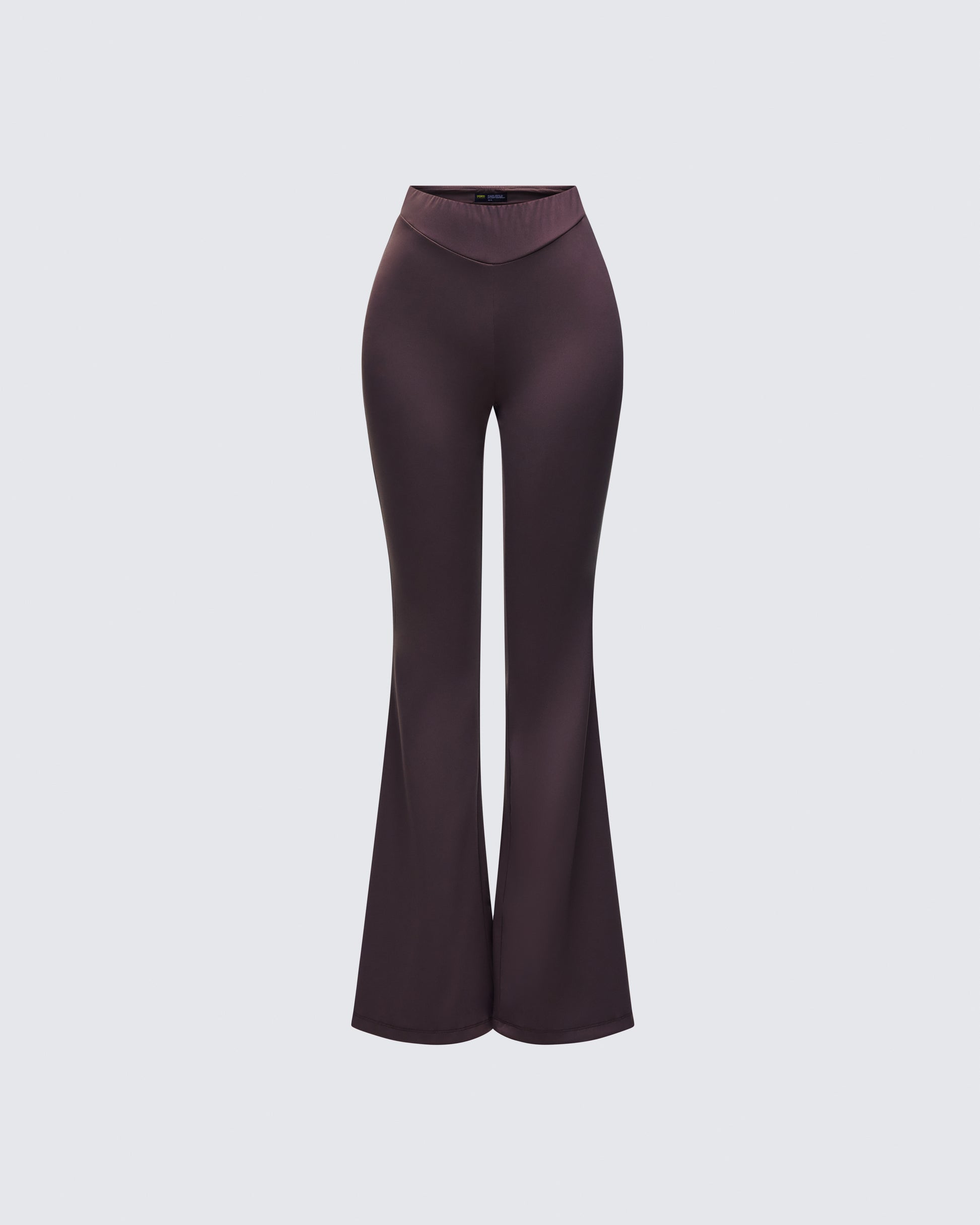 Quintessa Brown Ruched Back Flare Pants product front