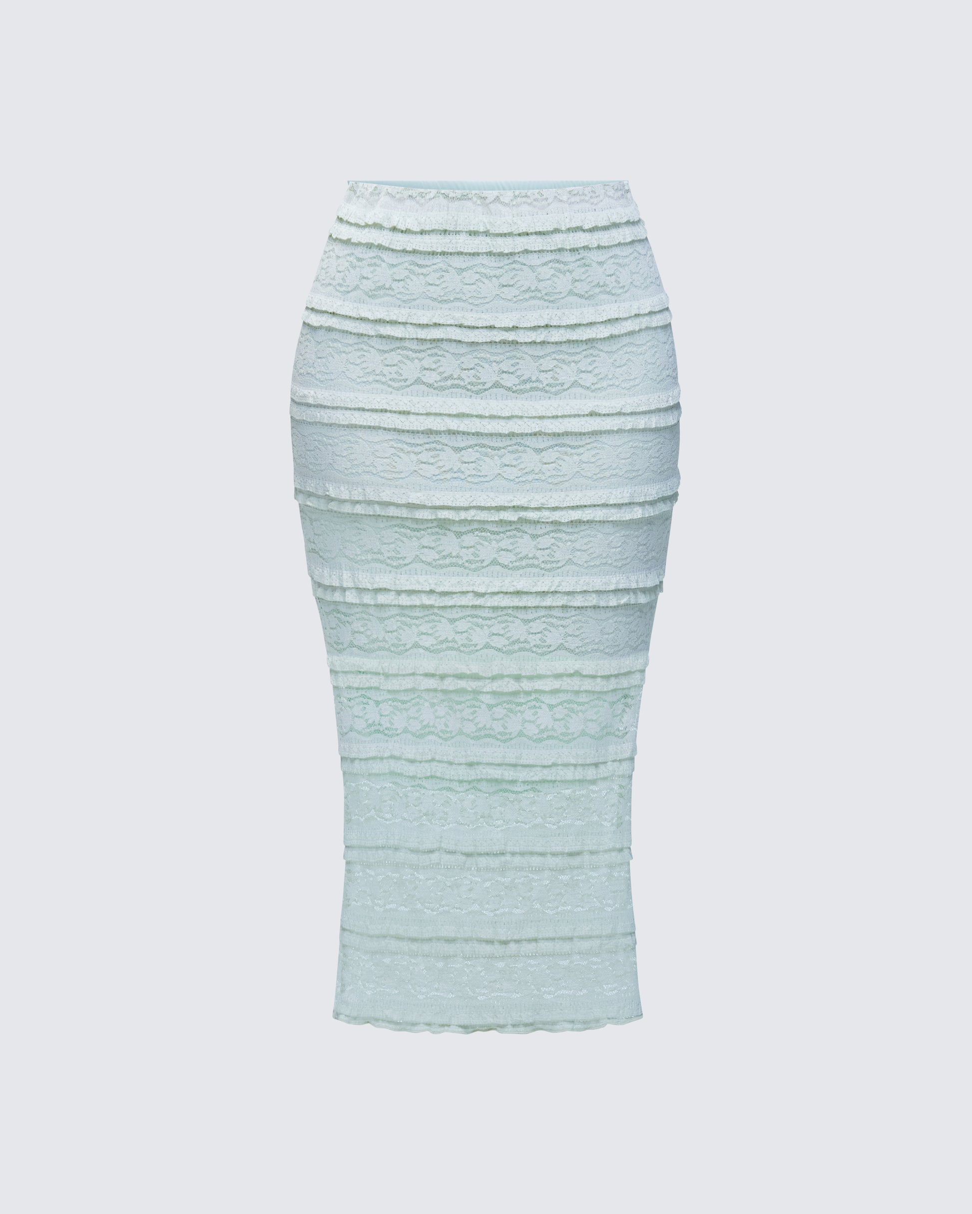 Ursuline Sage Ruffle Trim Skirt product front