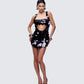 Reverie Black Sequin Plunge Dress
