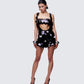 Reverie Black Sequin Plunge Dress
