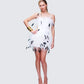 Meadow White Feather Backless Mini Dress