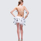 Meadow White Feather Backless Mini Dress