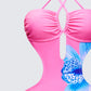 Murina Pink Flower Cutout Swimsuit