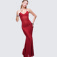 Ash Red Sheer Mesh Maxi Dress