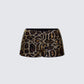 Posie Leopard Print Sequin Mini Shorts