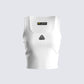 Ezra White Logo Tank Top 3d product front