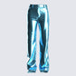 Asta Metallic Blue Trouser Pant 3d product front