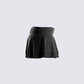 Freya Black Shirred Mini Skirt