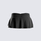 Freya Black Shirred Mini Skirt