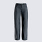 Frieda Grey Denim Wide Leg Jean 3d product front