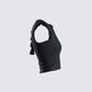 Veeti Black Jersey Crop Top