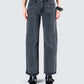 Frieda Grey Denim Wide Leg Jean model front
