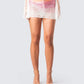 Vanessa Pink Sequin Knit Skirt model front