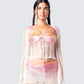 Vanessa Pink Sequin Knit Top model front