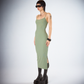 Christa Sage Rib Midi Dress