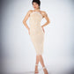 Tyra Ivory Lace Halter Midi Dress