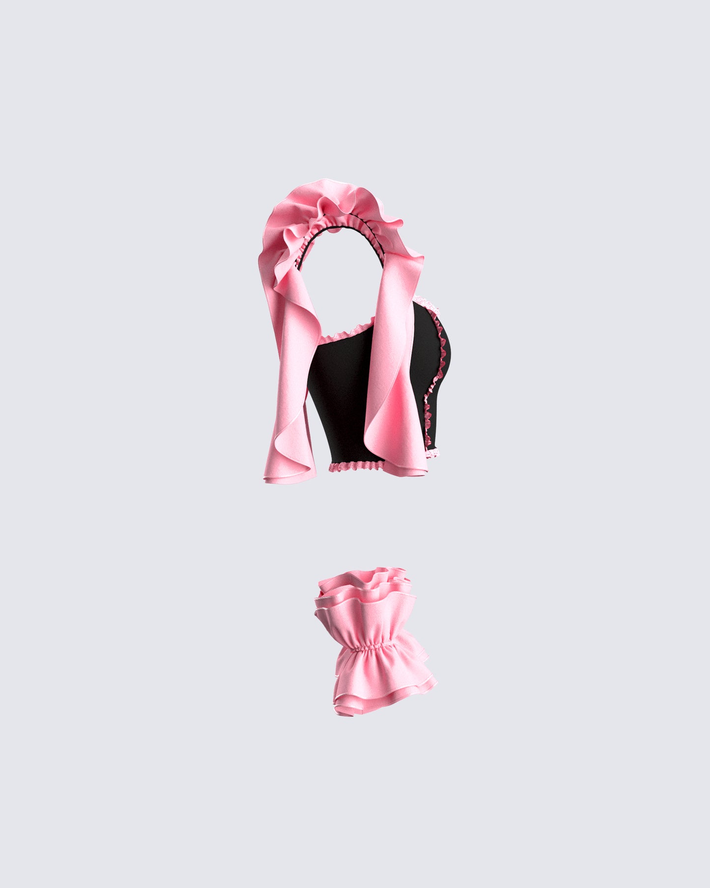 Gabriela Multi Ruffle Top & Cuffs