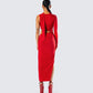 Gabrielle Red Jersey Midi Dress