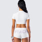Gaia White Rhinestone Top