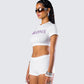 Gaia White Rhinestone Top