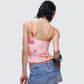 Galiana Peach Charm Cut Out Cami Top