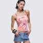 Galiana Peach Charm Cut Out Cami Top