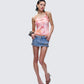 Galiana Peach Charm Cut Out Cami Top