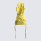 Gem Yellow Ruffle Mini Dress