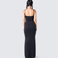 Georgie Black Rib Maxi Dress